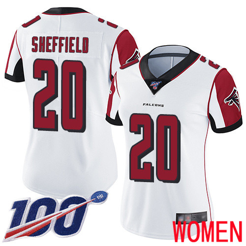 Atlanta Falcons Limited White Women Kendall Sheffield Road Jersey NFL Football 20 100th Season Vapor Untouchable